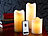 Britesta Echtwachskerzen mit LED-Flamme & Fernbedienung, 3er-Set M-XL Britesta LED-Echtwachskerzen mit beweglicher Flamme und Fernbedienung