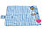 PEARL Fleece-Picknick-Decke mit wasserabweisender Unterseite, 200 x 175 cm PEARL Wasserdichte Picknickdecken