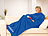 PEARL Fleece-Kuscheldecke mit Ärmeln, blau PEARL Ärmel-Decken