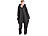 Kuschelanzug Herren: PEARL Jumpsuit aus flauschigem Fleece, schwarz, Größe M