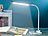 Lunartec LED-Schreibtischlampe 7 W mit langem Schwanenhals, silbern Lunartec LED-Schreibtischlampen mit Schwanenhals
