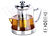 Rosenstein & Söhne 2in1-Glas-Teebereiter & Teekanne für alle Herde, auch Induktion, 1,5 l Rosenstein & Söhne Teebereiter für Herde
