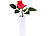 Lunartec LED-Rose "Real Touch" mit LED-Blüte, 28 cm, rot Lunartec LED Rosen, Real Touch, wie echt
