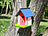 Royal Gardineer Nistkasten-Bausatz aus Echtholz, mit Balkon und 6-teiligem Farben-Set Royal Gardineer Vogel-Nistkasten im Bausatz