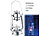 Lunartec LED-Sturmleuchte im Öllampen-Design, Flammen-Imitation, silberfarben Lunartec LED-Sturmlampen mit beweglicher Flamme