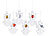 Britesta 6er-Set Glas-Anhänger Engel mit Herz, handgefertigt, je 46 x 28 mm Britesta Weihnachtsbaum-Schmucke