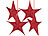 Britesta 4er-Set faltbare Weihnachtssterne zum Aufhängen, rot glitzernd, Ø 40cm Britesta Faltbare Weihnachtssterne zum Aufhängen