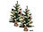 Britesta 2er-Set Deko-Weihnachtsbäume mit 30 LEDs, Zapfen & Eibenbeeren, 60 cm Britesta Tisch-LED-Weihnachts-Nadelbaum