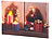 infactory Wandbild "Weihnachtliches Fenster" mit LED-Beleuchtung, 30 x 20 cm infactory LED Kerzen Wandbilder