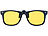 PEARL Nachtsicht-Brillenclip in klassischem Retro-Look, polarisiert, UV400 PEARL