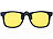 PEARL 2er-Set Nachtsicht-Brillenclips im Retro-Look, polarisiert, UV400 PEARL
