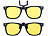 PEARL 2er-Set Nachtsicht-Brillenclips im Retro-Look, polarisiert, UV400 PEARL Nachtsicht-Brillen-Clips für Brillenträger