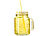 PEARL 7-teiliges Servier-Set mit Getränkespender, 6 Gläser, Einmachglas-Look PEARL