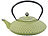 Rosenstein & Söhne Asiatische Teekanne aus Gusseisen mit Edelstahl-Sieb, 1,25 l, olivgrün Rosenstein & Söhne Asiatische Teekannen Gusseisen