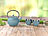 Rosenstein & Söhne Asiatische Teekanne aus Gusseisen mit Edelstahl-Sieb, 0,5 l, blau Rosenstein & Söhne Asiatische Teekannen Gusseisen