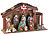 PEARL Große Weihnachtskrippe mit 11 Porzellan-Figuren, Versandrückläufer PEARL LED-Weihnachts-Krippen