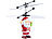 Simulus 2er Set Selbstfliegender Hubschrauber-Santa mit bunter LED-Beleuchtung Simulus Selbstfliegende Weihnachtsmänner
