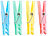 PEARL Bunte Wäscheklammern aus Kunststoff, 100 Stück in 4 Farben, 7 cm PEARL 