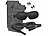 PEARL 2er-Set 3D-Schlafmasken mit Ohrstöpseln & Aufbewahrungstasche, schwarz PEARL