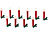Lunartec 20er-Set LED-Weihnachtsbaum-Kerzen mit IR-Fernbedienung, rot Lunartec Kabellose, dimmbare LED-Weihnachtsbaumkerzen mit Fernbedienung und Timer