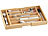 Rosenstein & Söhne 2er-Set variable Bambus-Besteckeinsätze, 6 - 8 Fächer, 37 - 45,5 cm Rosenstein & Söhne Variable Bambus-Besteckeinsätze