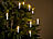 Lunartec 30er-Set LED-Weihnachtsbaumkerzen mit Fernbedienung und Timer, Silber Lunartec Kabellose, dimmbare LED-Weihnachtsbaumkerzen mit Fernbedienung und Timer