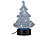 Lunartec 3D-Hologramm-Lampe mit Leuchtmotiv "Weihnachtsbaum", 7-farbig Lunartec Mehrfarbige LED-Dekoleuchten mit auswechselbaren Motiven