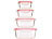 Rosenstein & Söhne 5in1-Glas XL-Frischhaltedosen-Set, 32-tlg, Clip-Deckel,-40 bis +400 C° Rosenstein & Söhne Frischhaltedosen aus Glas