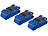 PEARL Koffergurt mit Clip-Verschluss, größenverstellbar bis 200 cm, 3er-Set PEARL Koffergurte mit Clip-Verschlüssen