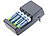 revolt 2in1-Ladegerät für NiMH-/NiCd-Akkus & Alkaline-Batterien, Typ AA & AAA revolt 2in1-Akku- und Batterie-Ladegeräte