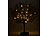 Lunartec Moderner Lichterbaum mit 25 warmweißen LEDs, 50 cm, schwarz Lunartec