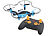 Simulus Quadrocopter-Bausatz, 38-teilig, 2,4-GHz-Fernbedienung, 3D-Flugmanöver Simulus