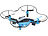 Simulus Quadrocopter-Bausatz, 38-teilig, 2,4-GHz-Fernbedienung, 3D-Flugmanöver Simulus