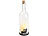 Lunartec 3er-Set Deko-Glasflasche, LED-Kerze & beweglicher Flamme, Elch-Motiv Lunartec Winter-Deko-Glasflaschen mit LED-Echtwachskerzen