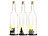 Lunartec 3er-Set Deko-Glasflasche, LED-Kerze, bewegliche Flamme, diverse Motive Lunartec Winter-Deko-Glasflaschen mit LED-Echtwachskerzen