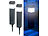 Lunartec 2er-Set moderne Solar-LED-Wegeleuchten mit Dämmerungs-Sensor Lunartec LED-Solar-Wegeleuchten