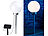Lunartec 2er-Set Solar-LED-Leuchtkugeln, rotierender Effekt, Erdspieß, Ø 20 cm Lunartec