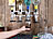 Rosenstein & Söhne 4er-Set Aluminium-Flaschenhalter und Dosierer, je 4-fach, Wandmontage Rosenstein & Söhne Bar-Flaschenhalter zur Wandmontage