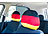 PEARL 6-teiliges Sport-Fan-Set "Deutschland" zur Kfz-Dekoration PEARL