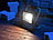 Luminea Klappbarer Profi-LED-Baustrahler mit 1.800 Lumen und 20 Watt, IP64 Luminea 230-Volt-Baustrahler (spritzwassergeschützt)