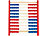 Playtastic 2er-Set Holz-Rechenschieber mit 100 Holzperlen, 2 Farben (blau & rot) Playtastic Holz-Rechenschieber