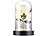 Lunartec Edle Kunst-Rose mit LED-Beleuchtung, Versandrückläufer Lunartec LED-beleuchtete Rosen, Real Touch, mit Glaskuppel
