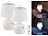 Lunartec 2er-Set LED-Tischlampe, PIR- & Licht-Sensor, warm- & tageslichtweiß Lunartec