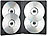 PEARL CD/DVD Soft Hülle für 4 DVDs 10er-Set schwarz PEARL