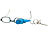 PEARL Brillen-Putz-Zange mit Mikrofaser-Tüchern im Schlüsselanhänger-Format