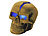 Lunartec Schädel-Leuchte "Crackhead" 1 blaue LED Lunartec Totenköpfe