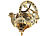 St. Leonhard Messing-Sonnenuhr "Traveller" mit Kompass, Versandrückläufer St. Leonhard Messing Taschen Sonnenuhren