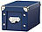 PEARL 2er-Set CD-Archiv-Box für je 24 Standard- oder 48 Slim-CD-Hüllen, blau PEARL CD/DVD-Archivboxen