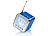 auvisio Mini-MP3-Station "MPS-550.cube" mit integriertem Radio, blau, 8 Watt auvisio MP3-Würfel-Radios mit Wecker