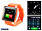 simvalley MOBILE Handy-Uhr PW-315.touch Orange Handy/Uhr/Mediaplayer simvalley MOBILE Handy-Uhren